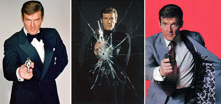 Roger Moore Live And Let Die (1973) publicity photographs