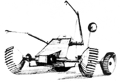 Ken Adam concept sketch for the Diamonds Are Forever Moon Buggy