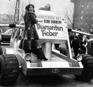 Lana Wood with the Moon Buggy in Munich