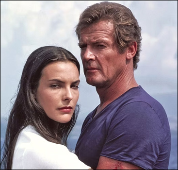 Melina Havelock (Carole Bouquet) and James Bond (Roger Moore) in For Your Eyes Only (1981)