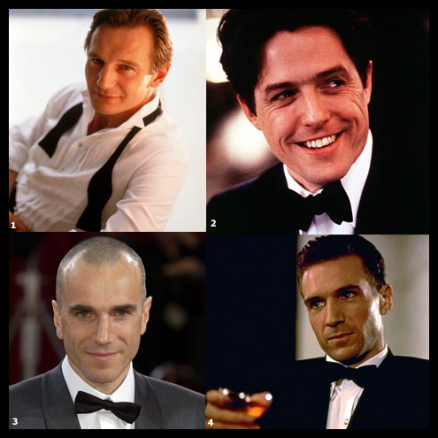 Liam Neeson, Hugh Grant, Daniel Day-Lewis and Ralph Fiennes.