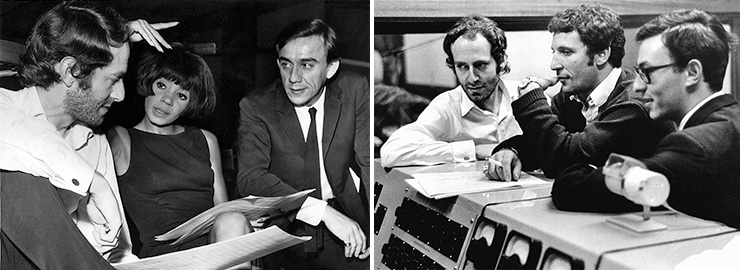 John Barry with Shirley Bassey & Kenneth Hume | John Barry with Tom Jones and Don Black