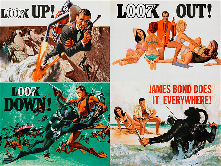 Thunderball (1965) advance quad crown poster