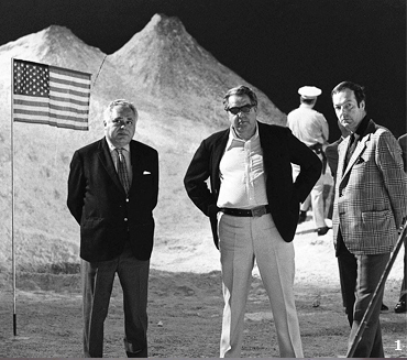 Harry Saltzman, Albert R. Broccoli and Guy Hamilton