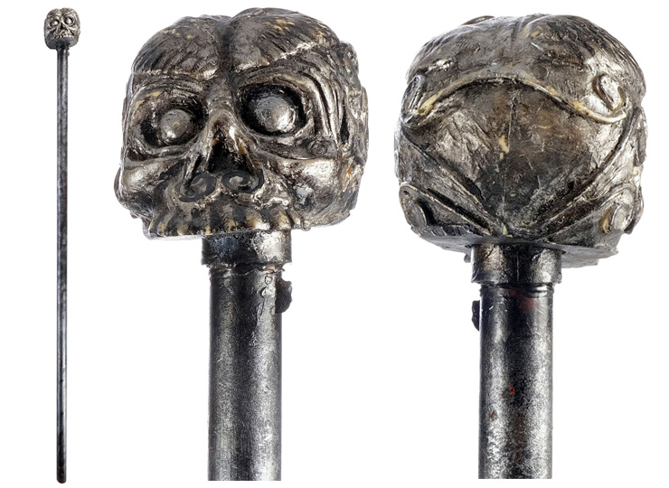 Lot #185 - James Bond's Stolen Dia de los Muertos Skull Cane Spectre (2015)