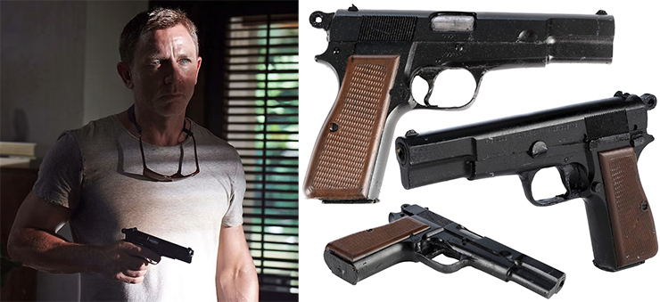 James Bond's Stunt Browning Hi-Power Pistol No Time To Die (2021)